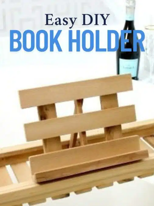 DIY Cedar Book Holder 4 Easy DIY book holder for bath caddy or countertop