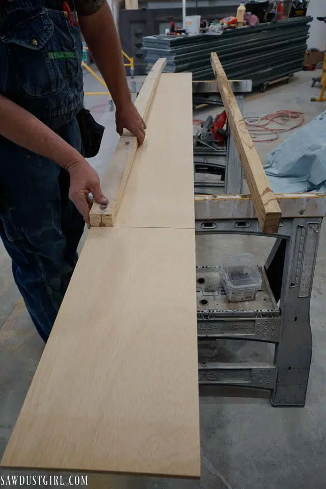 building a nailer plate for installing wood beam to ceiling