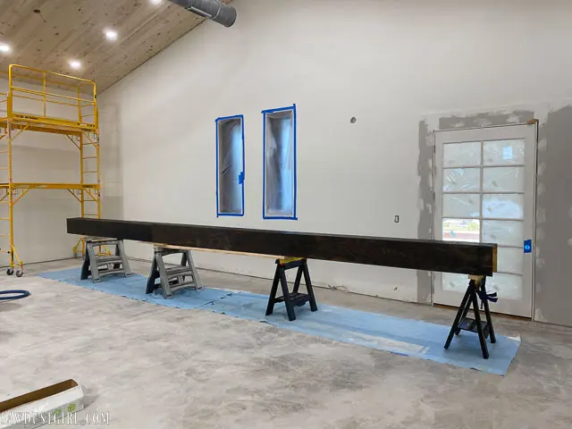 giant faux wood beam ready to install