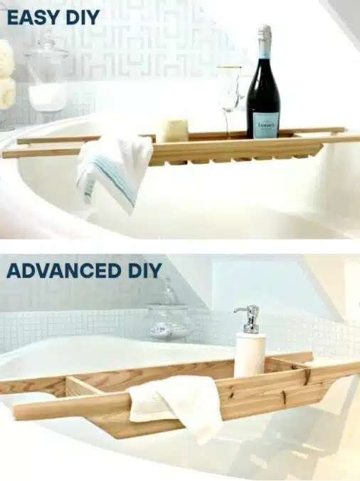 DIY Cedar Book Holder 3 easy advanced bath caddies