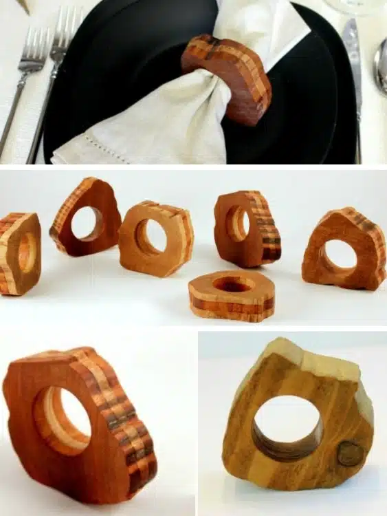 DIY wood napkin rings