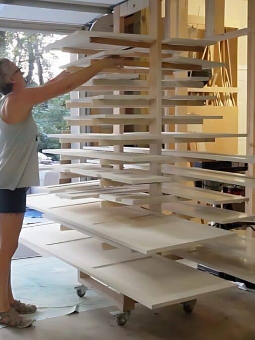 cabinet door paint drying rack