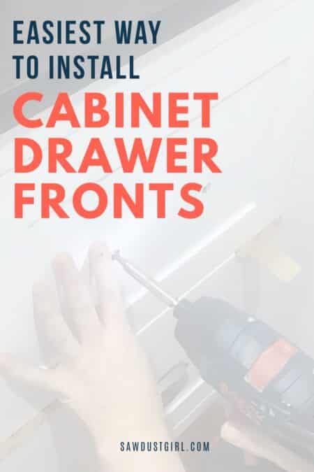 Easiest way to install drawer fronts